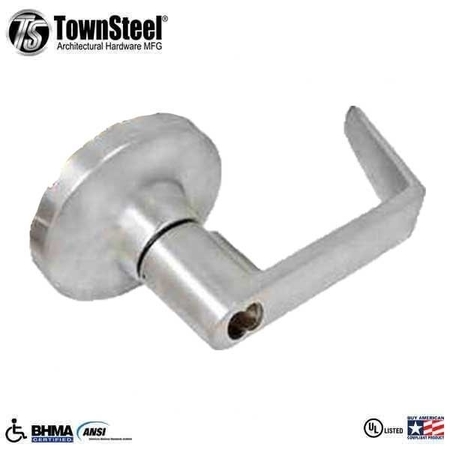 TOWNSTEEL F09 Storeroom, Night Latch, Key Retracts Latch Bolt, for Mortise Exit Device, Lever Prepped for Shla TNS-ED8900LS-09-M-SLFIC-626